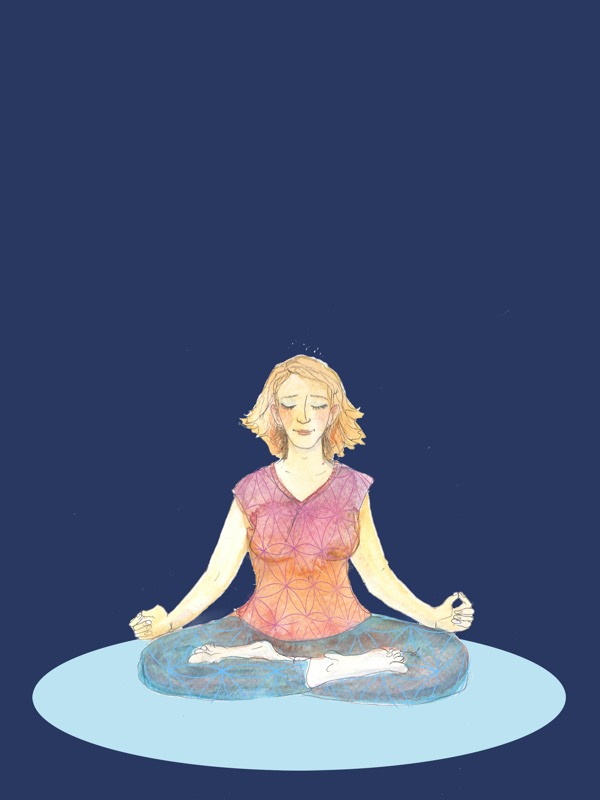 Die Meditationshaltung für die Lichtlingam Meditation zur sexuellen Heilung und Erweiterung der Frau