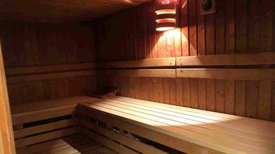 Die Sauna steht täglich zur Verfügung