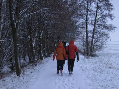 Spaziergang in der herrlichen Winterlandschaft